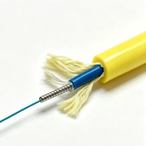 PUR Jacke Cable of Threaded Sleeve Armored Optical Fiber